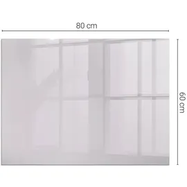 Tulup Glasplatte Funkenschutzplatte Rechteck 80 x 60 x 0,4 cm Lila