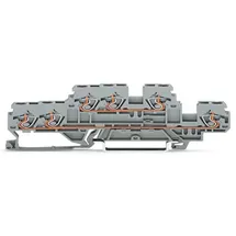 WAGO 870-531 Doppelstock-Durchgangsklemme 5mm Zugfeder Belegung: L, L Grau
