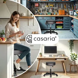 CASARIA Rollhocker schwarz