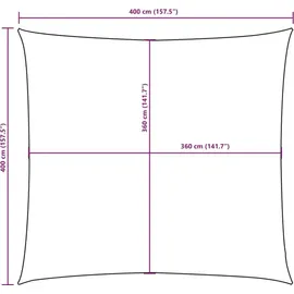 vidaXL Sonnensegel Oxford-Gewebe Quadratisch 4x4 m Anthrazit