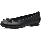 Jana Damen Ballerinas mit Schleife Vegan, Schwarz (Black), 38 EU