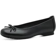 Jana Damen Ballerinas mit Schleife Vegan, Schwarz (Black), 38 EU