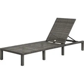 Svita Peach Sonnenliege 196 x 66 x 22 cm Grau