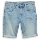 Tom Tailor Herren TTJOSH REGULAR SLIM Jeans Shorts, blau, Uni, Gr. 31