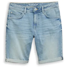 Tom Tailor Herren TTJOSH REGULAR SLIM Jeans Shorts, blau, Uni, Gr. 31