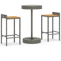 vidaXL Gartenbar-Set 3-tlg. Grau