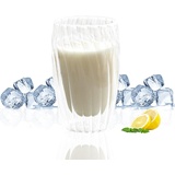 DZAY Cappuccino Kaffeegläser Espressotassen Latte Macchiato Gläser Set,Riffle Gläser Dessertgläser Teeglas Ripple Kaffeebecher Saftgläser,Spülmaschinenfeste Teegläser Kaffeetassen Set