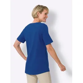 Classic Basics Longshirt CLASSIC BASICS "Doppelpack Shirts", Damen, Gr. 46, bunt (royalblau, pink), 100% Baumwolle, unifarben, Rundhals, Shirts Longshirt