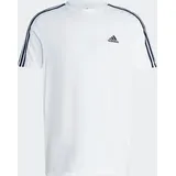 Adidas Essentials Single Jersey 3-Streifen T-Shirt White / Black 3XL