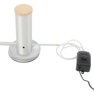 WindWilder Elektrischer Kaltraucherzeuger aus Edelstahl mit Deckel und Luftpumpe, Raucherzeuger für Räucheröfen Smoker, Rauchgenerator zum Kalträuchern von Fisch, Fleisch, Käse, Silber