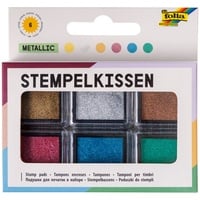 folia Stempelkissen Set metallic, 6-farbig sortiert