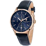 Maserati R8871624009 Herrenuhr Chronograph Sorpasso Blau/Roségoldfarben