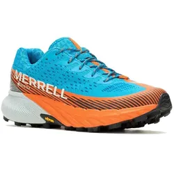 Merrell Trail-Laufschuhe Agility Peak 5 GTX (wasserdicht, Rock Plate) hellblau/orange Herren