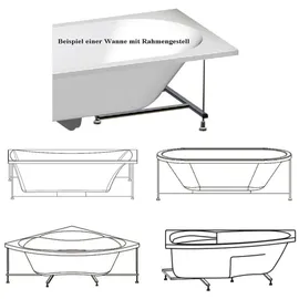 hak Handelsagentur Koch SIRIUS Eckbadewanne 130 x 130 x 45 cm (SET)