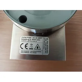 ChiliTec Solarleuchte Edelstahl 12,8 cm inkl. PIR Bewegungsmelder weiß