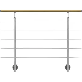 DOLLE Geländer-Set 150 cm Aluminium/Edelstahl/Holz
