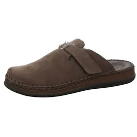 ROHDE Herren Pantoffel Hausschuh Leder Warmfutter Alassio 6790, Größe:41 EU, Farbe:Braun