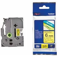 Brother Schriftbandkassette TZe-611 gelb/schwarz 6 mm