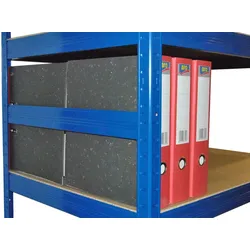 Biedrax Begrenzung für Regale 35 cm, blau