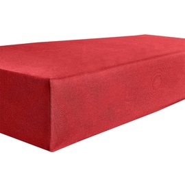 Kneer Spannbettlaken für Topper Vario-Stretch 160 x 200 cm rot