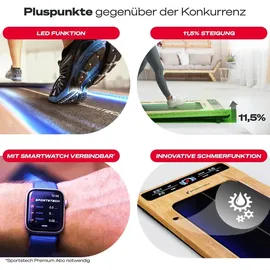 Sportstech Laufband sWalk | LED-Feedback | km/h Geschwindigkeit - Hellbraun