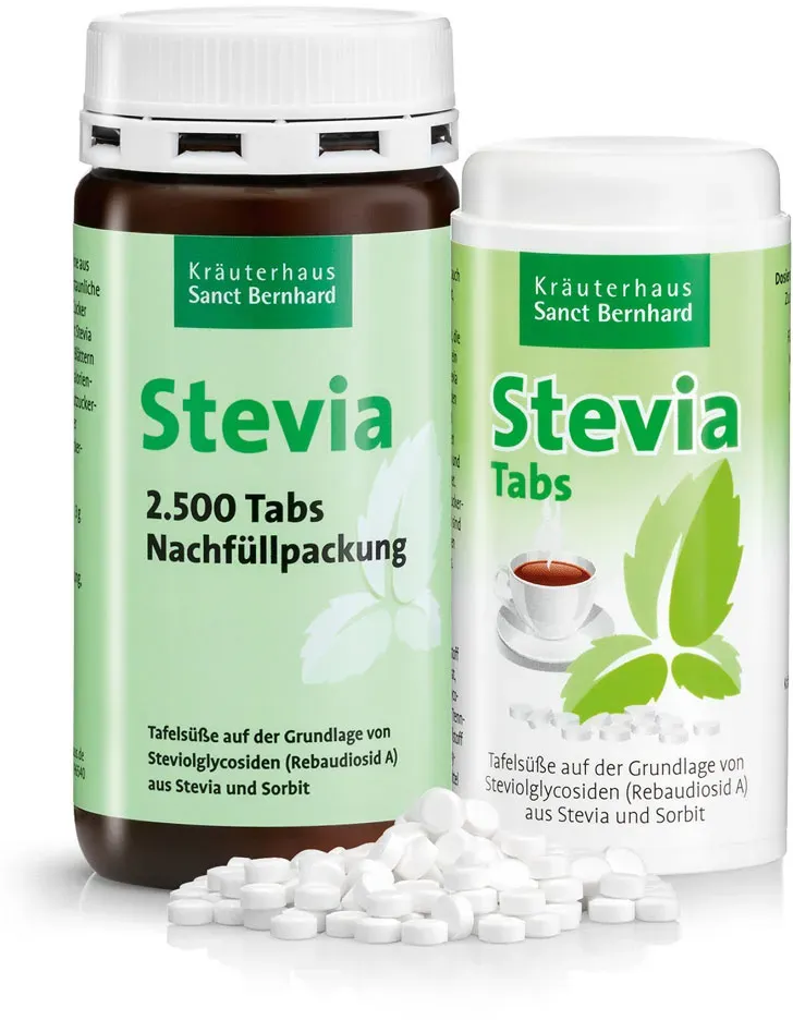 Stevia-Tabs mit Rebaudiosid A 2er-Set - 213 g