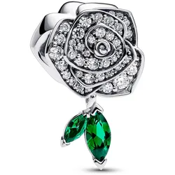 Pandora 793201C01 Silber-Charm Funkelnde Blühende Rose