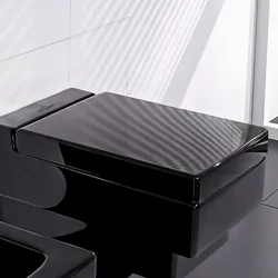 Villeroy & Boch Memento WC-Sitz; Art. 9M17S1S0, Badkeramik, glossy black