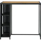 vidaXL Bartisch mit Regal 120 x 60 x 110 cm Schwarz