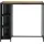 vidaXL Bartisch mit Regal 120 x 60 x 110 cm Schwarz