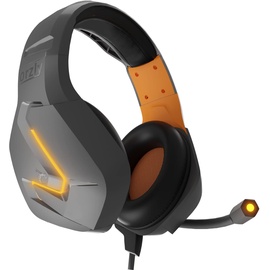 Orzly Gaming Headset für PC PS5, Playstation PS4, Xbox Series X | S, Xbox ONE, Nintendo Switch, Laptop & Google Stadia Stereo-Sound with mit Geräuschunterdrückung Microphone -Hornet RXH-20 Vesuvius Auflage
