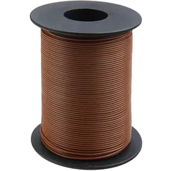 Donau Elektronik Donau Kupferschaltlitze 0,25 mm2 / 25m auf Spule braun, Kupfer,
