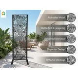 prestige home living outdoor Metallpaneel 150 x 50 cm Schwarz/Flieder