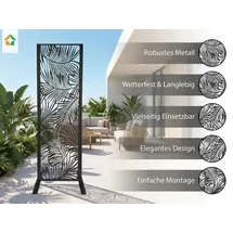 prestige home living outdoor Metallpaneel 150 x 50 cm Schwarz/Flieder