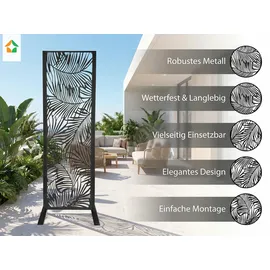 prestige home living outdoor Metallpaneel 150 x 50 cm Schwarz/Flieder