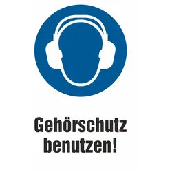 Gebotsschild - Gehörschutz tragen