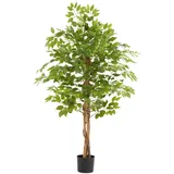 Tectake Künstlicher Ficusbaum Fida, realistische Textur Grün