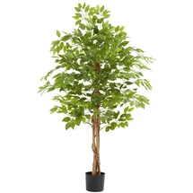 Tectake Künstlicher Ficusbaum Fida, realistische Textur Grün