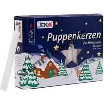 Jeka Puppenkerzen 7 x 70 mm 40 St. weiß