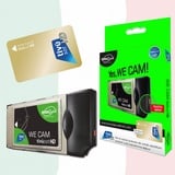 TiVuSat HD Gold Karte & We CAM SmartCam von DIGIQuest - HD CI+ WiFi Modul mit WPS Taste inklusive TiVuSat HD Gold, italienische HD/ 4K Kanäle über Satellit Eutelsat HotBird 13,0° Ost