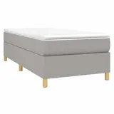 vidaXL Boxspringbettgestell Hellgrau 100x200 cm Stoff