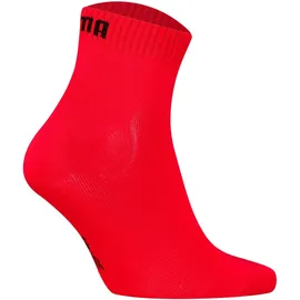 Puma Quartersocken 12er Pack Schwarz/Grau/Rot 39-42
