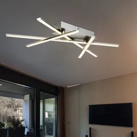 GLOBO Deckenstrahler 4 Stäbe Nickel