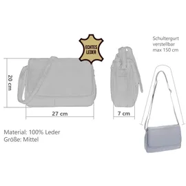 Alessandro Salvatore Florenz 12975 Schultertasche Leder Grau