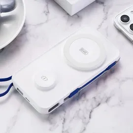 3M 3mk Powerbank PastelUp 10,000mAh USB-A / C für iPhone Huawei Samsung XiaomiWeiss kompatibel mit MagSafe - Weiß