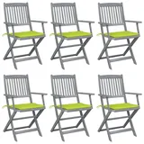 vidaXL Gartenstuhl 38 x 38 x 25,5 cm grün 6 St.