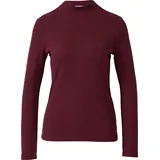 s.Oliver Geripptes Longsleeve Slim Fit Stehkragen Rot 4XL
