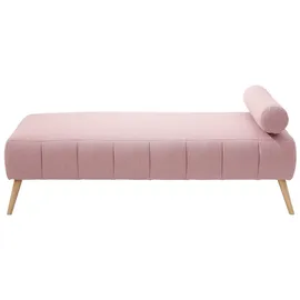 otto home Daybett OTTO HOME "Lucy", rosa (rosé), Struktur fein, kein Härtegrad, Daybetten, mit losem Rollenkissen