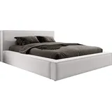 Meblito Polsterbett Doppelbett Salby Schlafzimmer Bett Bettkasten 200x200 cm Braun Creme (Abriamo 4)