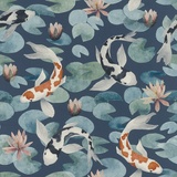 Rasch Textil Rasch Vliestapete (Exotic) Blau 10,05 m x 0,53 m Kimono 409444
